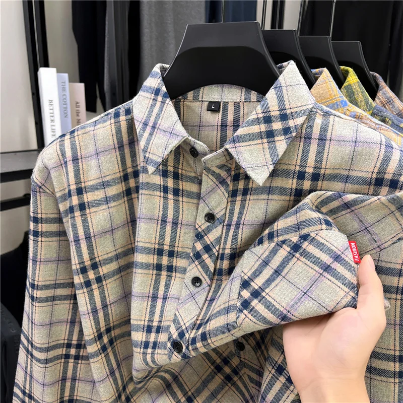 Mens Long Retro Plaid Flannel  - огляд і ціна Flannel Shirt Lined